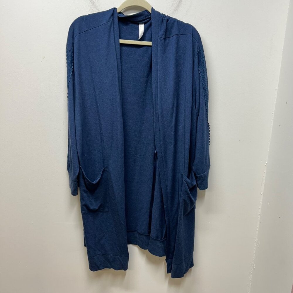 Cacique sleep plus size blue lounge robe comfy comfort 18/20